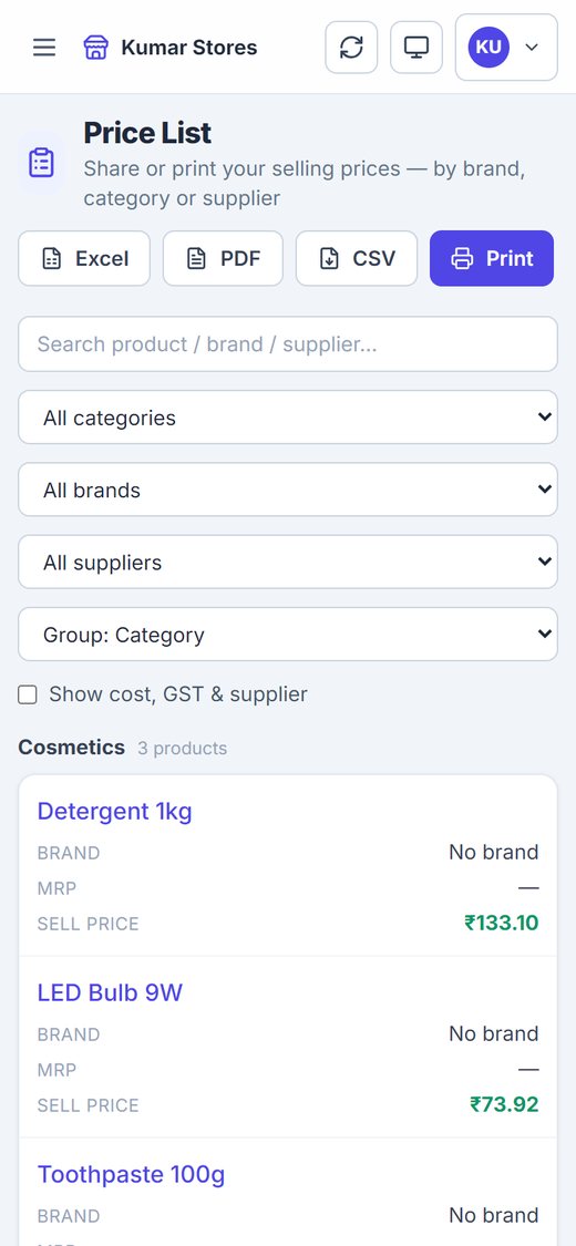RateBook on a phone